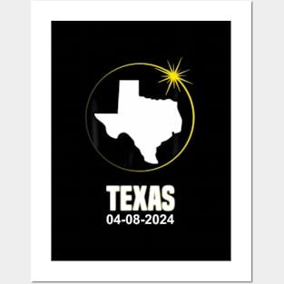 Solar Eclipse 2024 Texas State Total Solar Eclipse Posters and Art